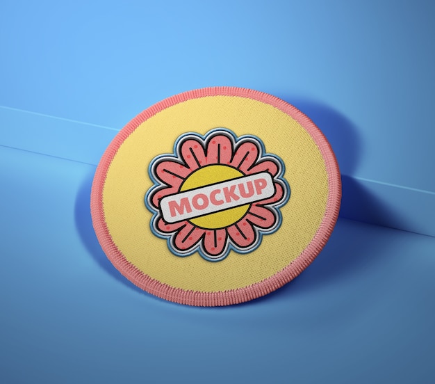 Embroidered logo mock-up design