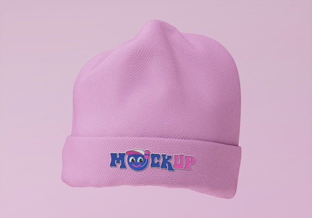 Embroidered logo and pin on cap mockup