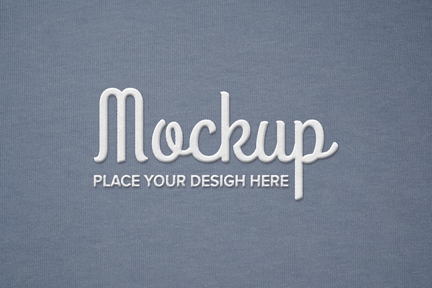 Embroidered shirt design mockup