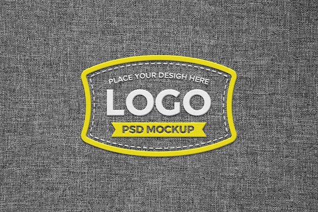 PSD embroidered shirt design mockup