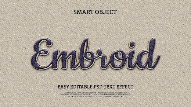 ВЫШИВКА EASY EDITABLES PSD SMART OBJEXT TEXT EFFECT
