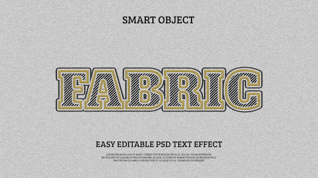 Embroidery easy editables psd smart objext text effect