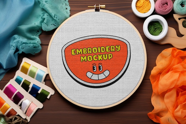 embroidery frame  top view