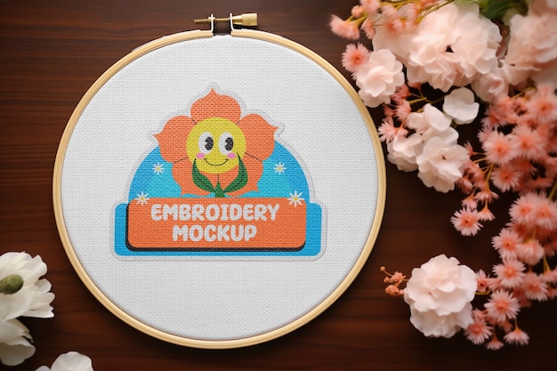 embroidery frame  top view