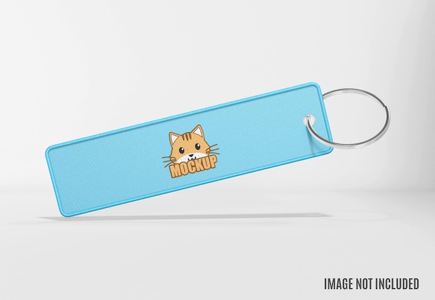 Embroidery keychain mockup