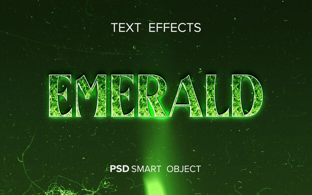 Emerald text effect design