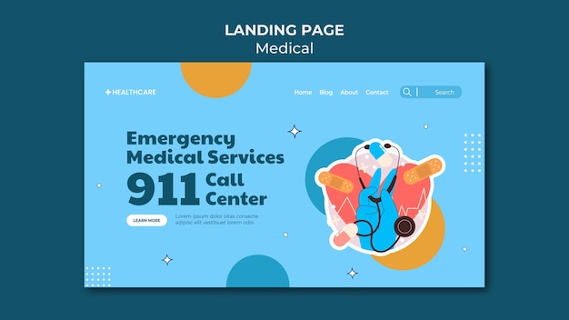 emergency services landing page template
