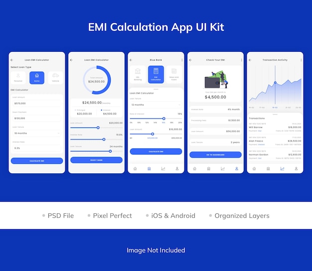 EMI Calculation App UI Kit