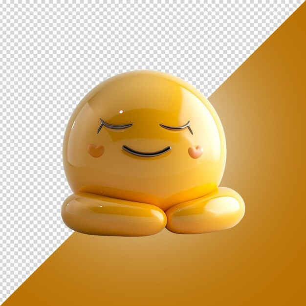 PSD emoji 3d isolated on white