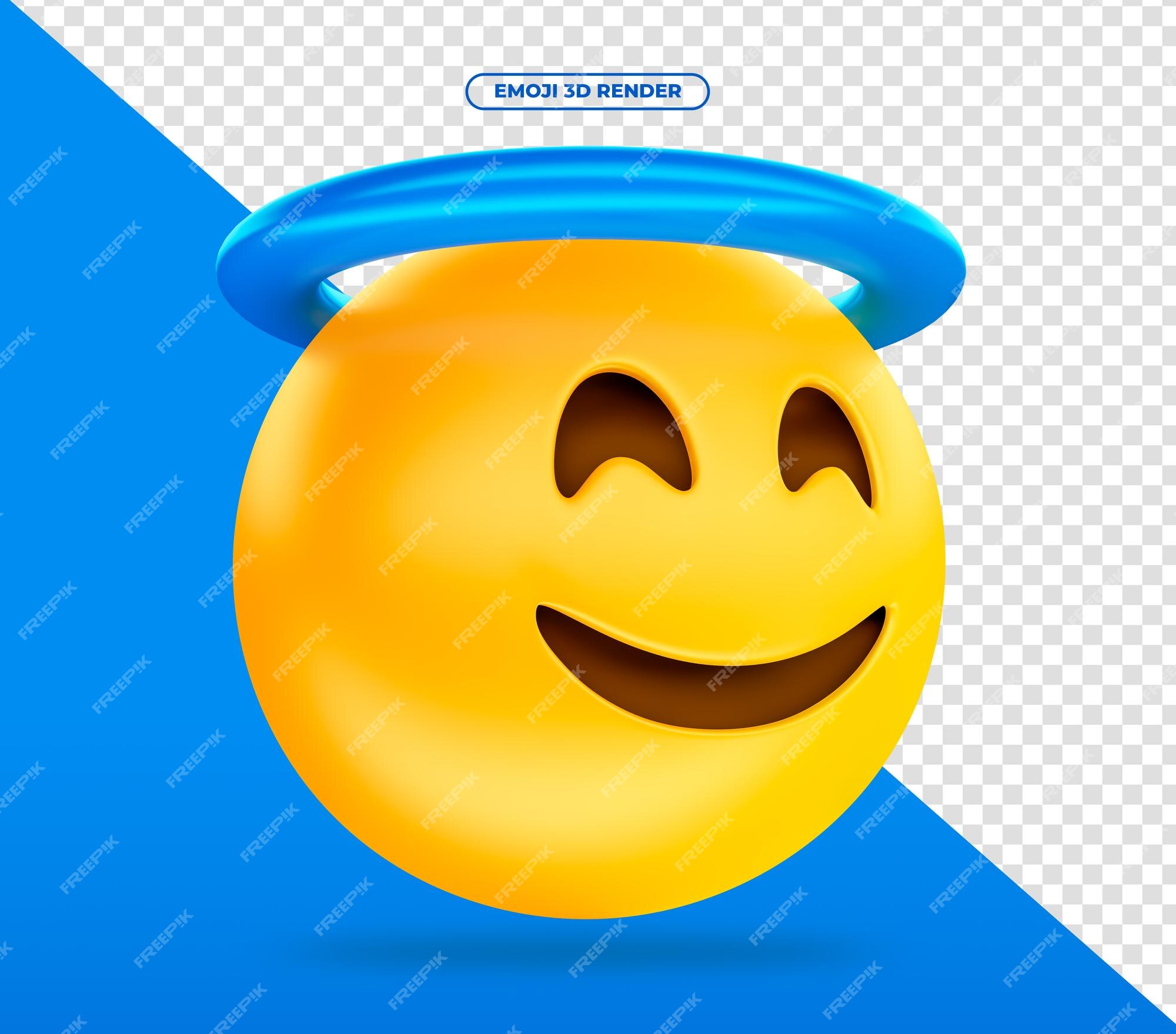 Premium PSD  3d rendering whatsapp happy emoji reaction icon