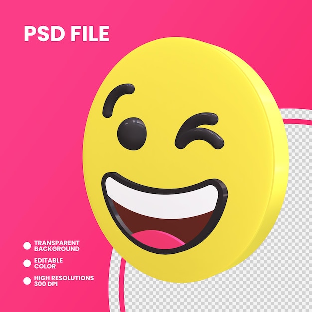 Rendering 3d moneta emoji isolato