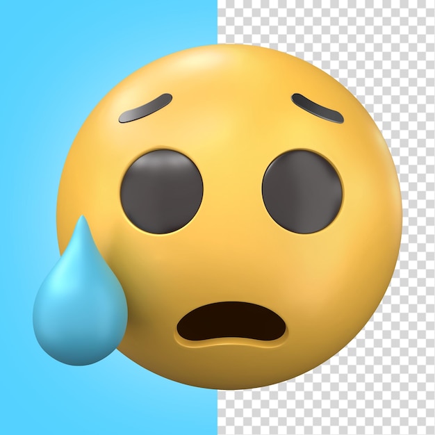 PSD emoji crying 3d illustration