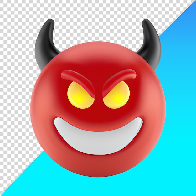 PSD emoji diabeł 3d