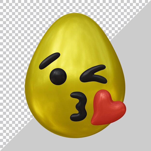 Emoji or emoticon for social media in 3d render