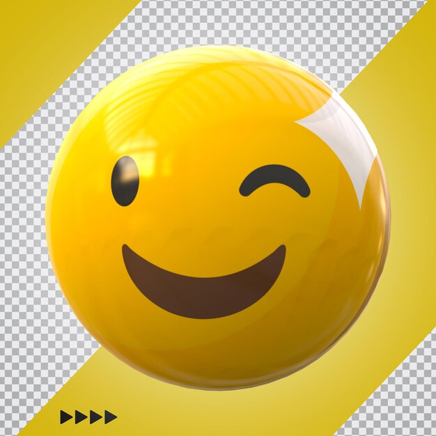 Emoji on facebook 3d render