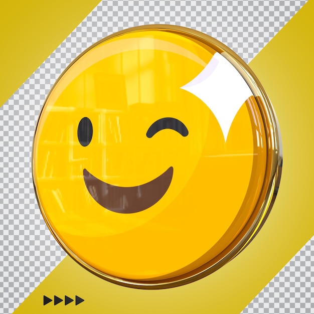 Emoji on facebook 3d render