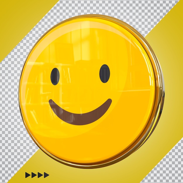 Emoji on facebook 3d render