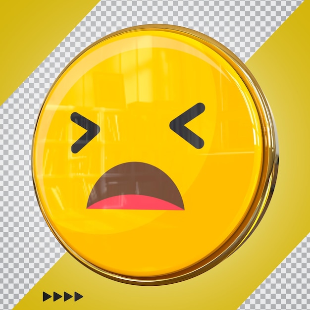 PSD emoji on facebook 3d render
