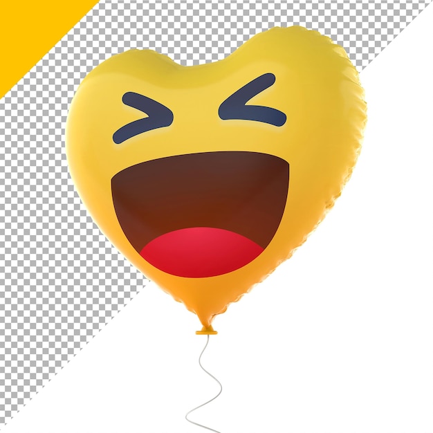 Emoji haha ballonnen 3d render