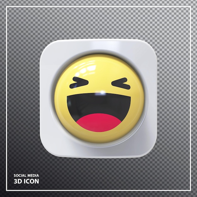 Emoji haha social media style 3d element render