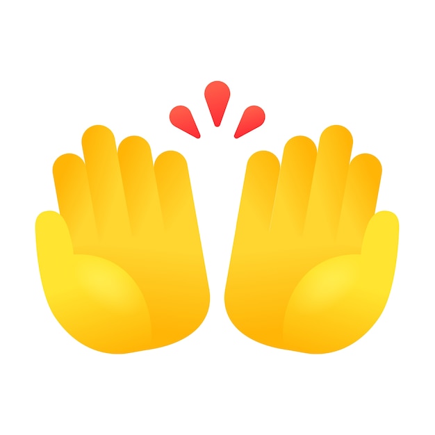 Emoji-hand geïsoleerd