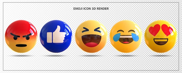 Set di icone emoji 3d