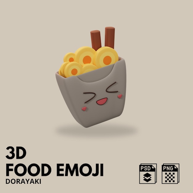 PSD emoji jedzenia 3d