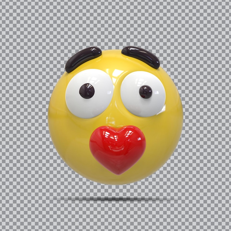 PSD смайлики любовь 3d