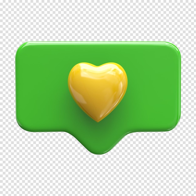 Emoji Loved Heart 3d Brazylia Flaga Kolory Zielony I żółty