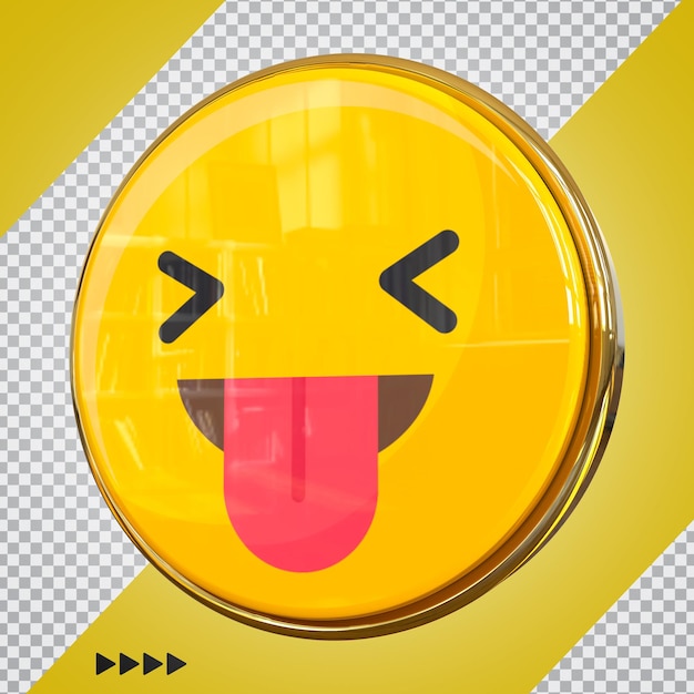 PSD emoji na renderowaniu 3d na facebooku