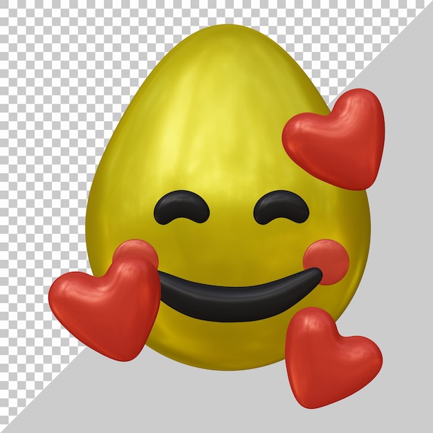 PSD emoji или смайлик для социальных сетей в 3d-рендеринге