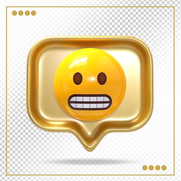 Emoji Reakcji Skrzywione Złotymi Stylami