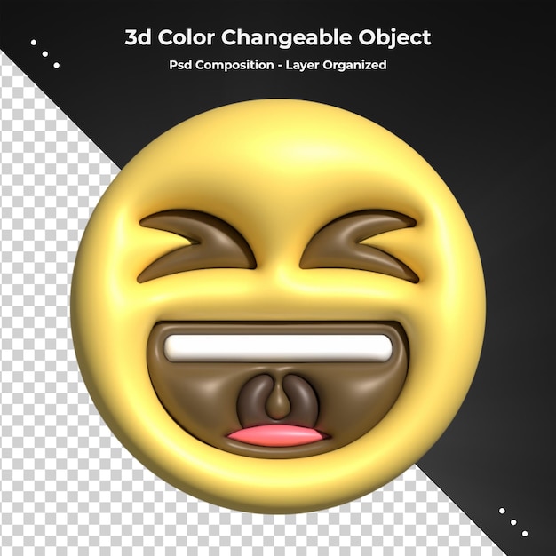 PSD emoji twarze z mimiką renderowanie 3d stylizowane ikony emoji