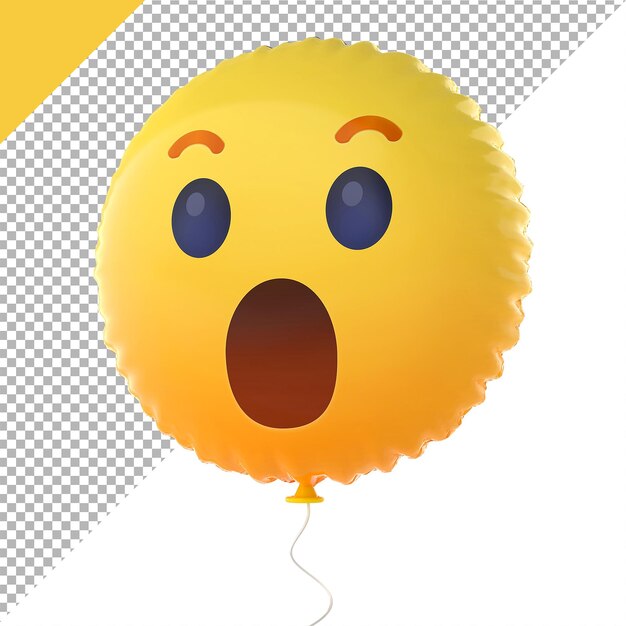 Emoji Wow Balony Renderowania 3d