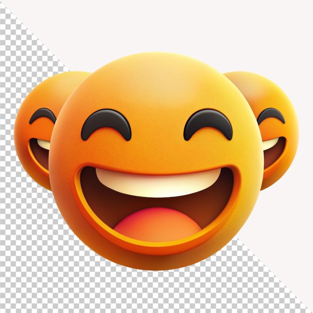 Emoji Z Szczęśliwą Twarzą Na Przezroczystym Tle