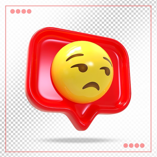 Emoji Znudzone 3d Z Czerwonymi Stylami