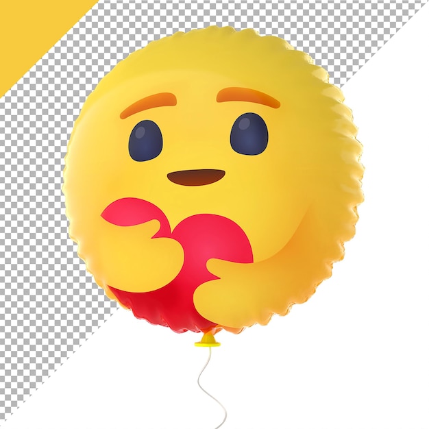 Emoji zorg ballonnen 3d render
