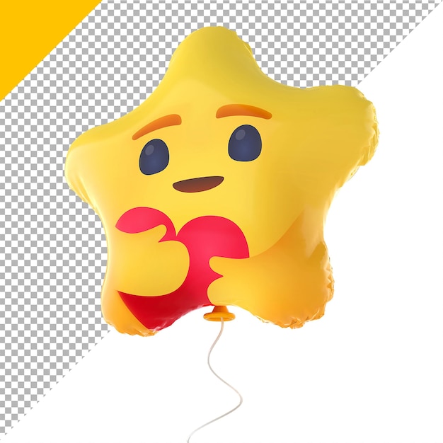 Emoji zorg ballonnen ster 3d