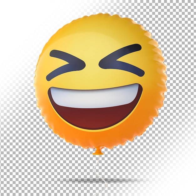 Emoticon reaction face balloons