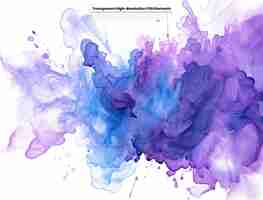 PSD emotional abstract splash blue and violet watercolor background