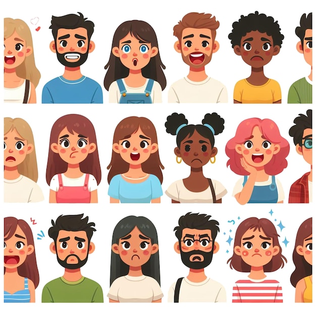 PSD emotions avatars