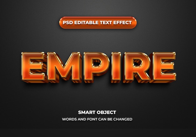 Empire 3d Edytowalny Styl Efektu Tekstowego