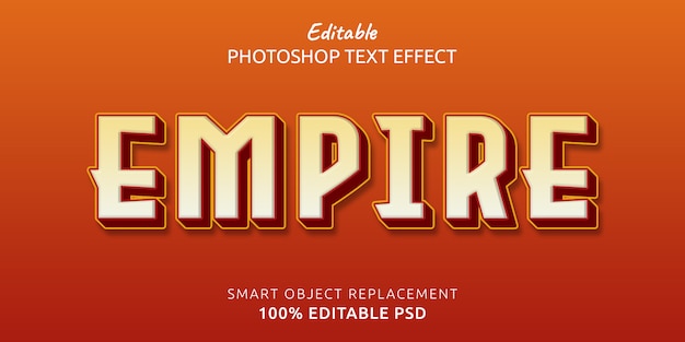 Empire Editable Text Style Effect