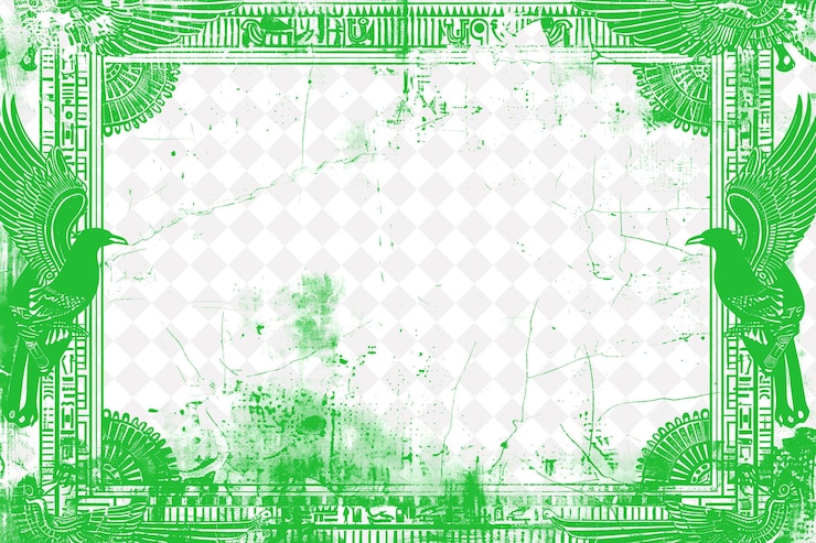 PSD empire frame border with military motifs and egyptian sub te creative png abstract designs