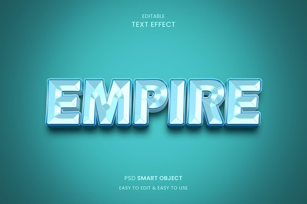 Полностью редактируемый текстовый эффект empire luxury