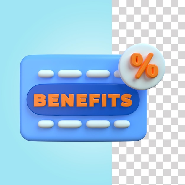 Employ benefits 3d icon