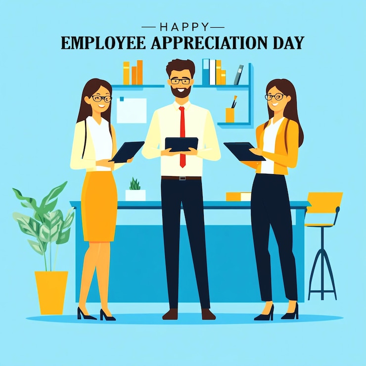 PSD employee appreciation day concept with teamwork