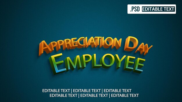 Employee Appreciation Day text style effect