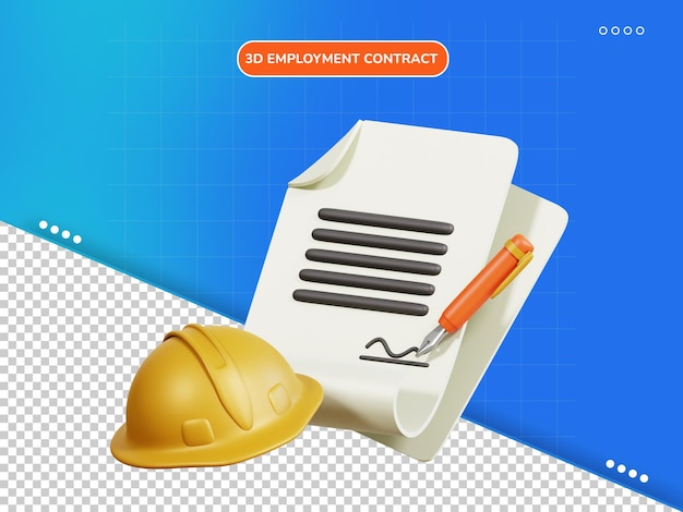 employment contract 3d icon