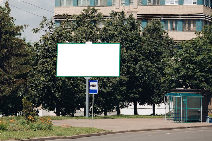 PSD пустые рекламные щиты в городе